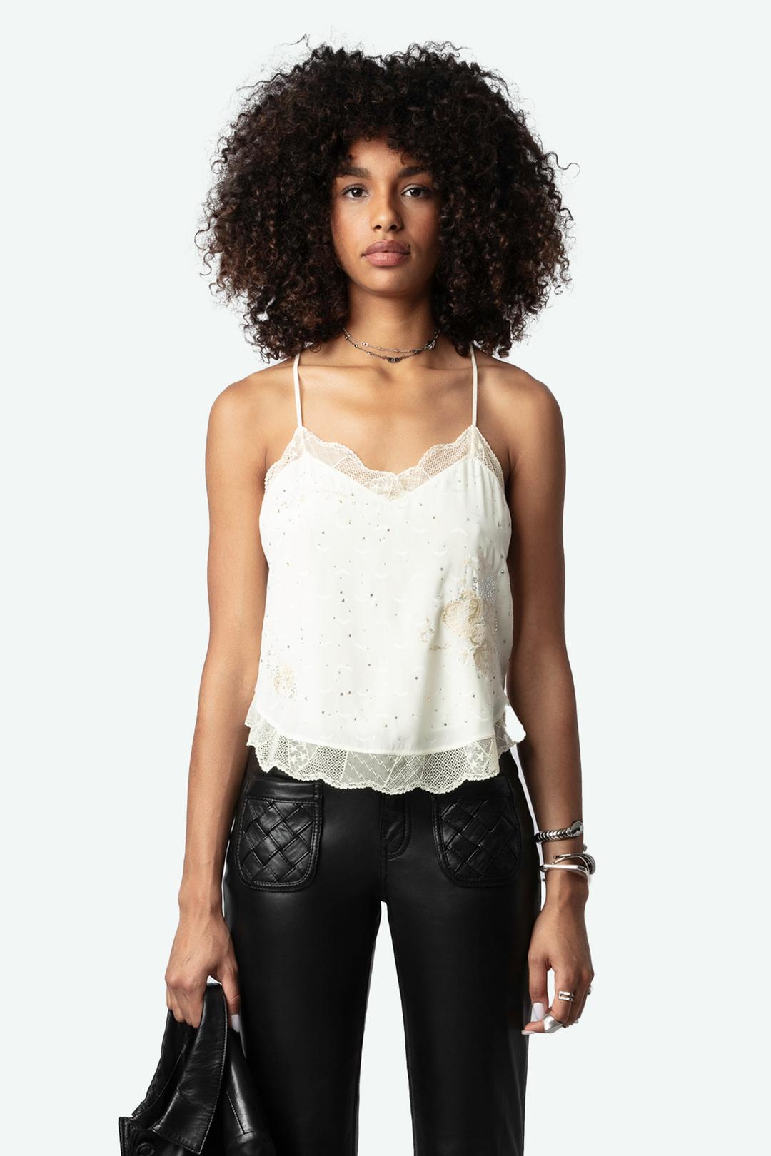 Claudy Strass Silk Camisole