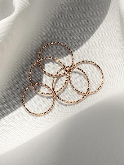 (5종세트/무배/실버925) all silver 14k 5종 세트 레이어드 컷팅 실반지 가드링