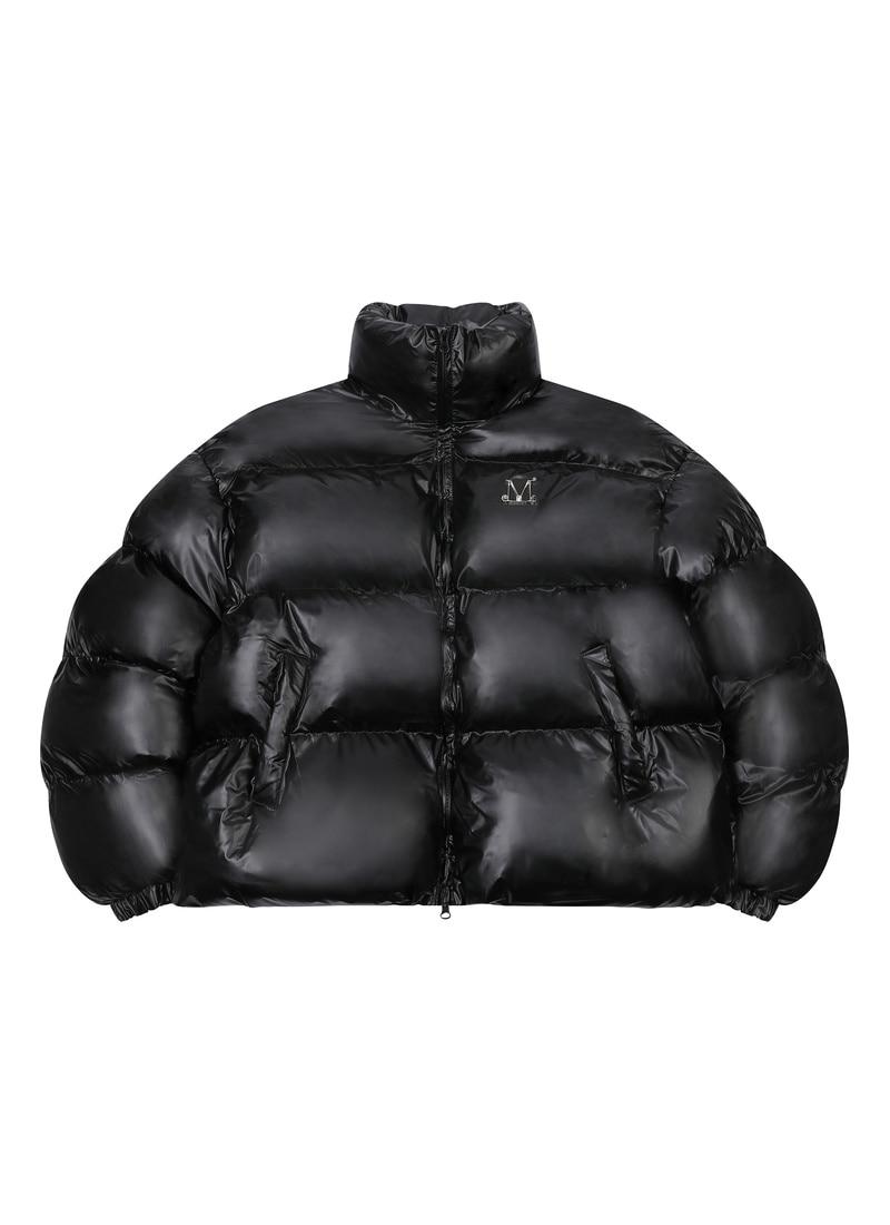 RADIEN METAL LOGO HIGH NECK GLOSSY PADDING UNISEX (2Color) 라디엔 메탈로고 하이넥 글로시 패딩 남녀공용 (2컬러)