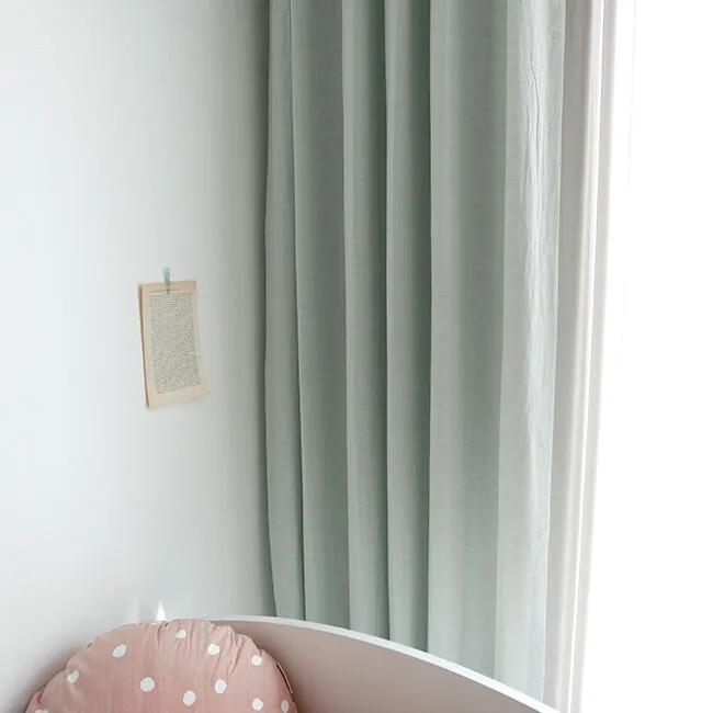멜란 무지 민트 커튼 아이방 가리개