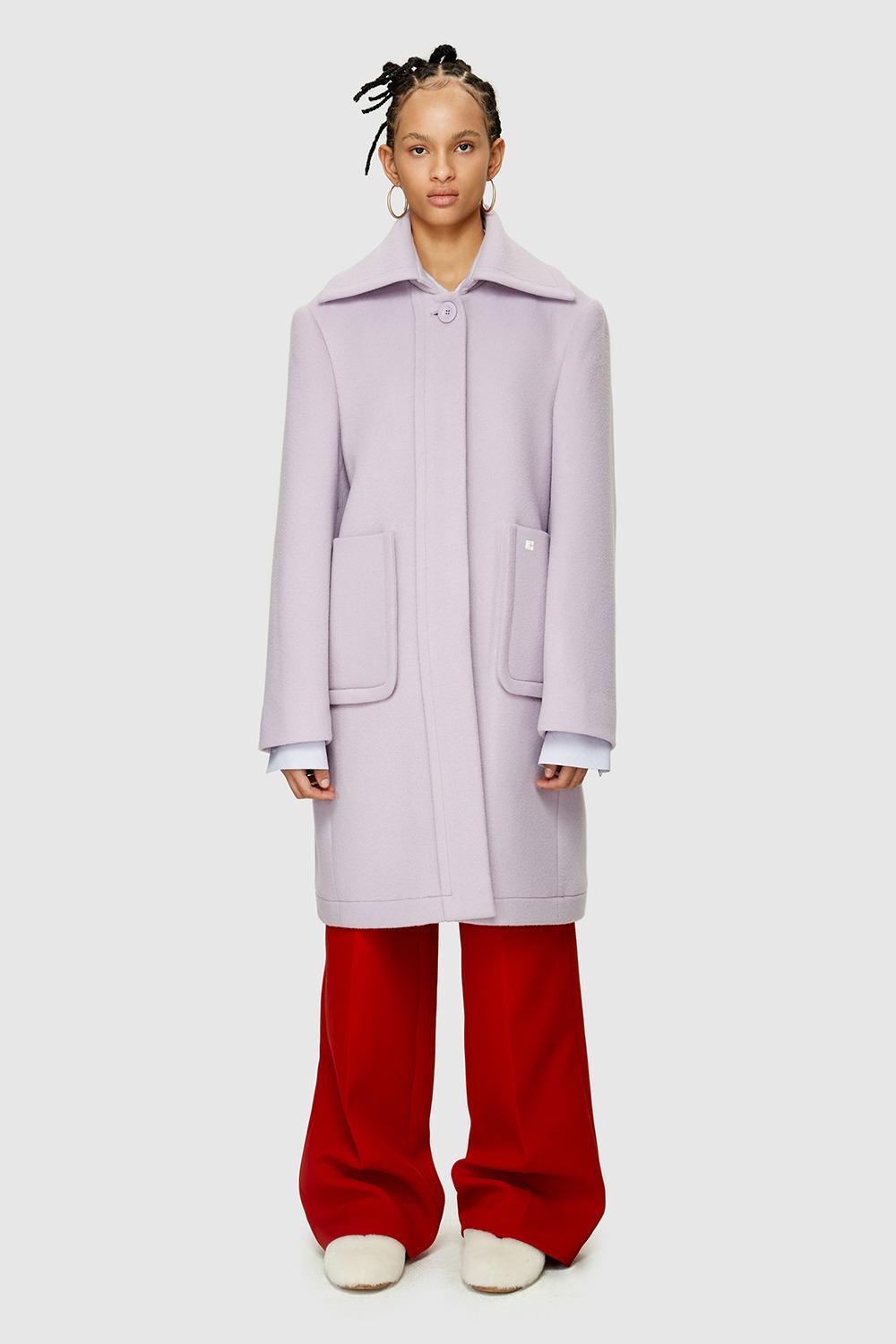 22FW WIDE COLLAR COAT - LAVENDER