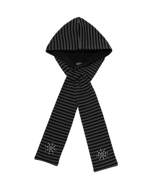 STRIPE HOOD MUFFLER [BLACK]