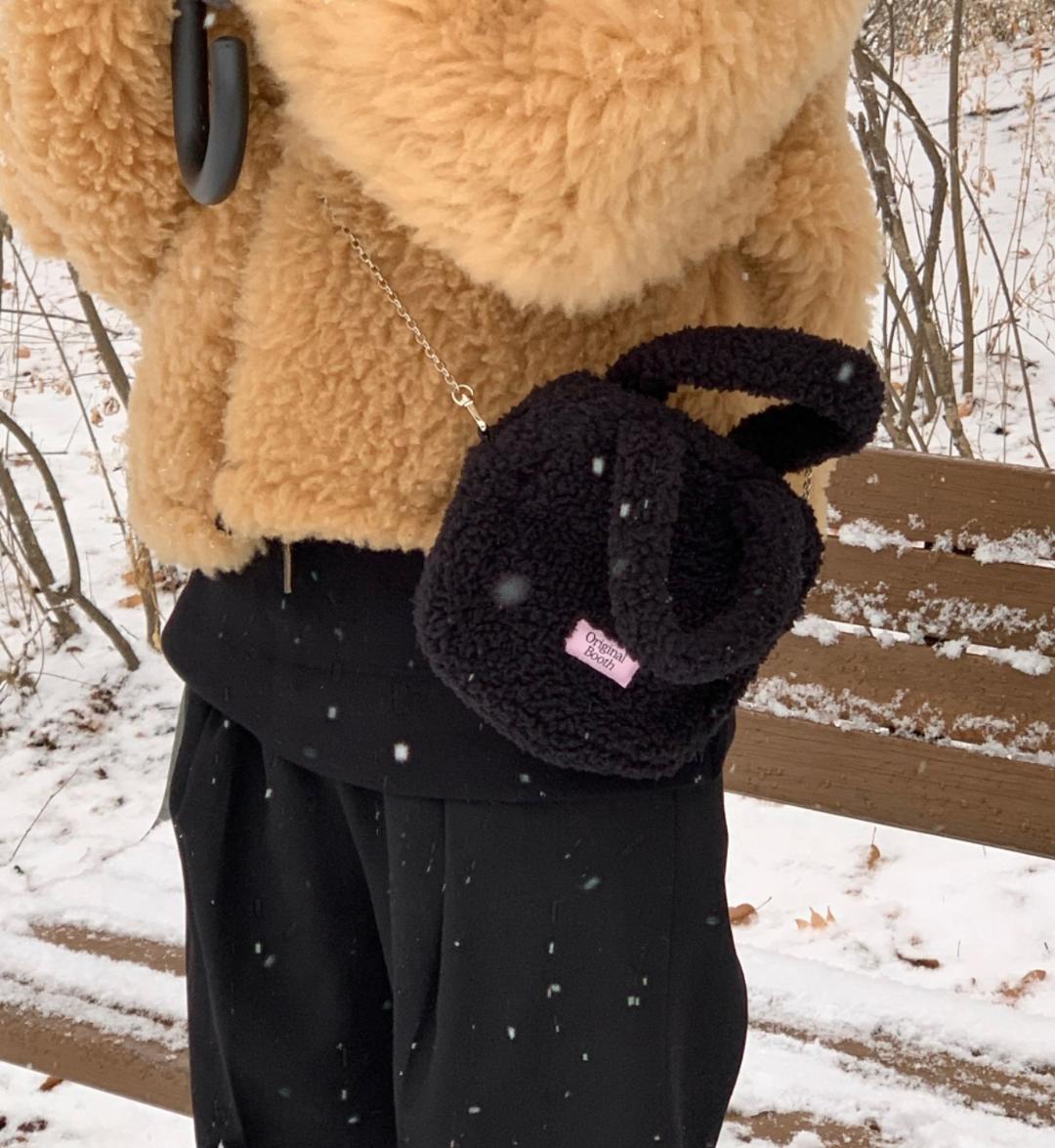[오리지널부스] teddy bag black