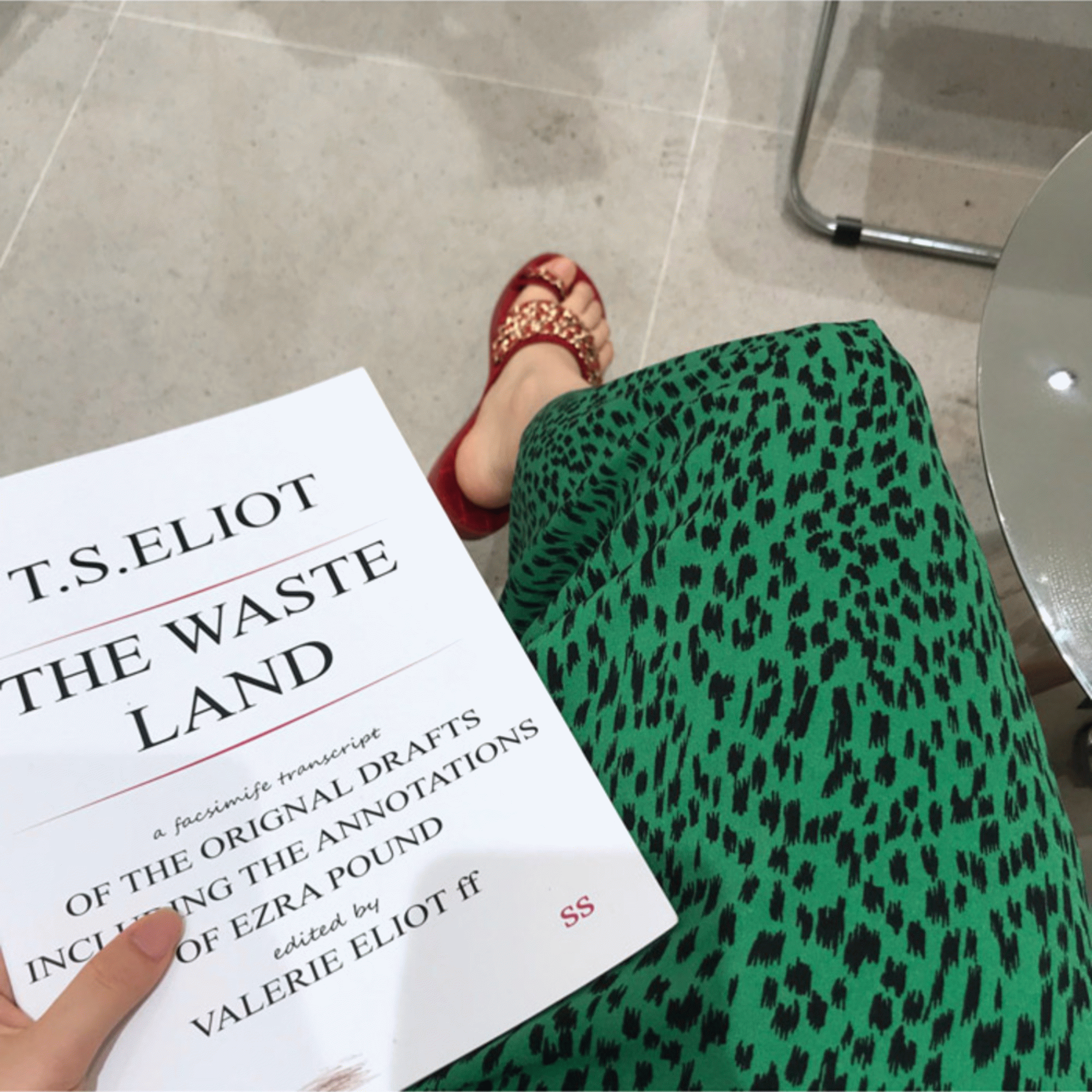 [S당일출고] 그린 레오파드 롱스커트