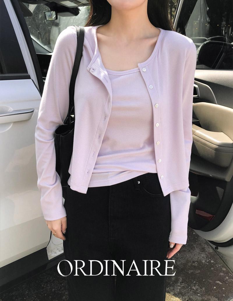 가내스라 [연우pick][ordinaire] 모나 골지 가디건 세트 (5color)
