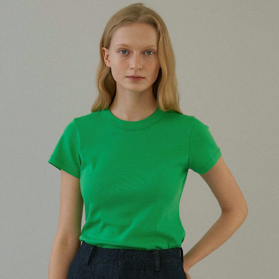 organic cotton rib t-shirt (4colors)