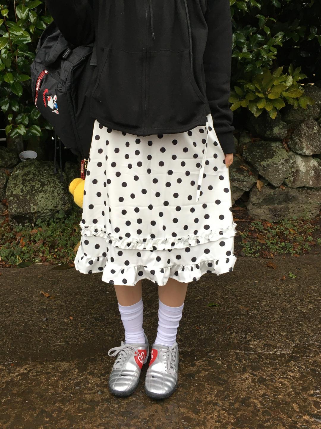 릿코어 포포 도트 프릴 스커트 (2c)