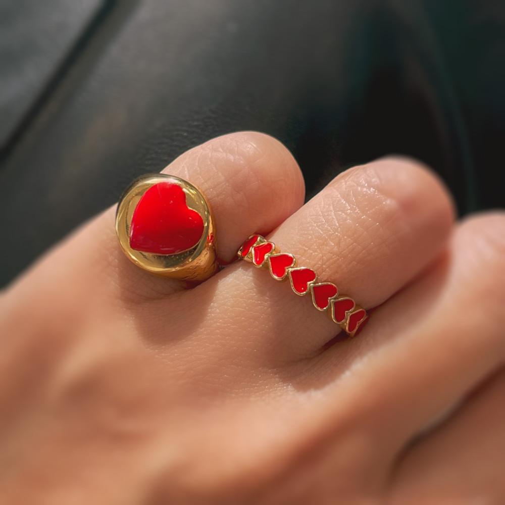 [댄서 아이키 착용] 하트 참 시리즈 오픈링 반지