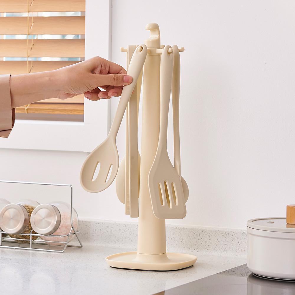 르메이드 베이직 실리콘 조리도구 6종 홀더 세트 주방 키친툴 국자 뒤집개 스파츌라 집게