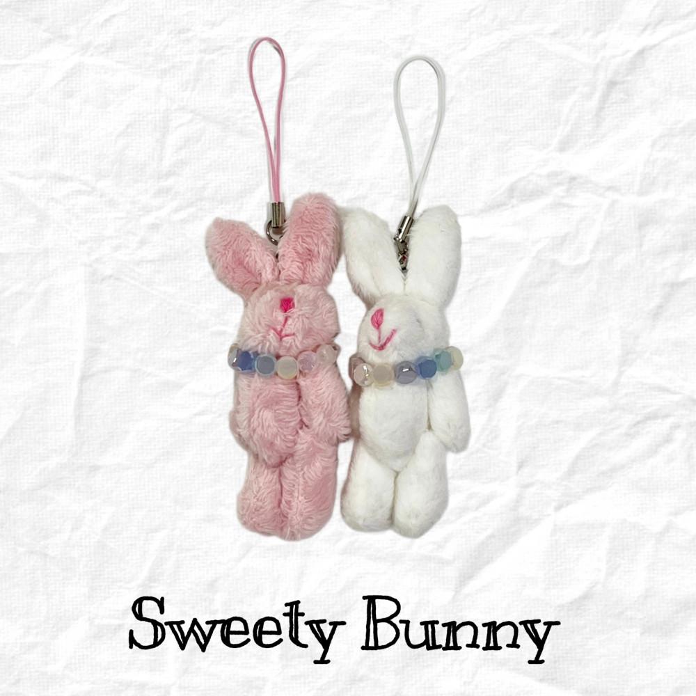 sweety bunny / 토끼키링 키치키링 인형 휴대폰고리 핑크 러블리 유니크 큐트