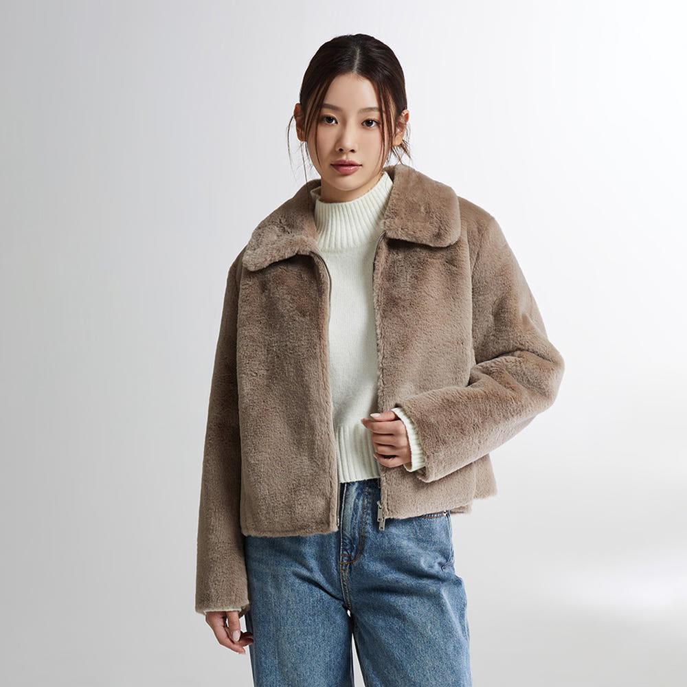 [스파오]카라 퍼 숏 재킷_SPJLD4VW23