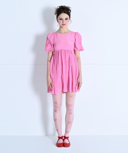 퍼프 벌룬 미니  원피스 핑크 MBCSOP008PK