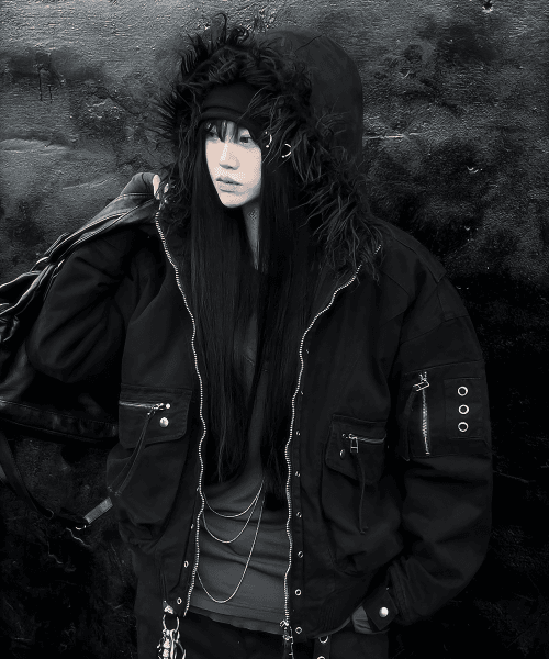 SP 퍼 트리밍 코튼 점퍼 블랙