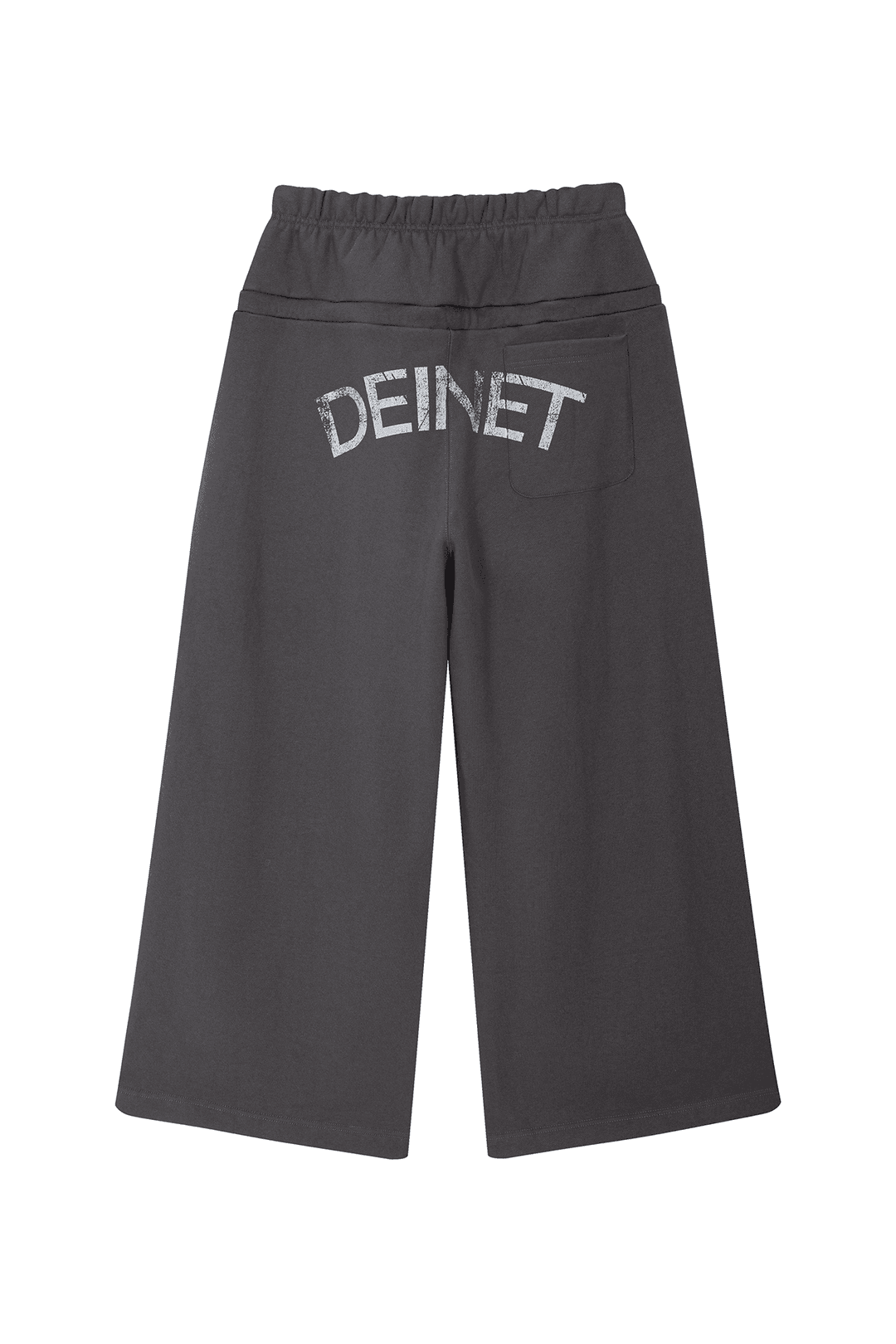 DEINET BACK LOGO SWEAT PANTS IN CHARCOAL