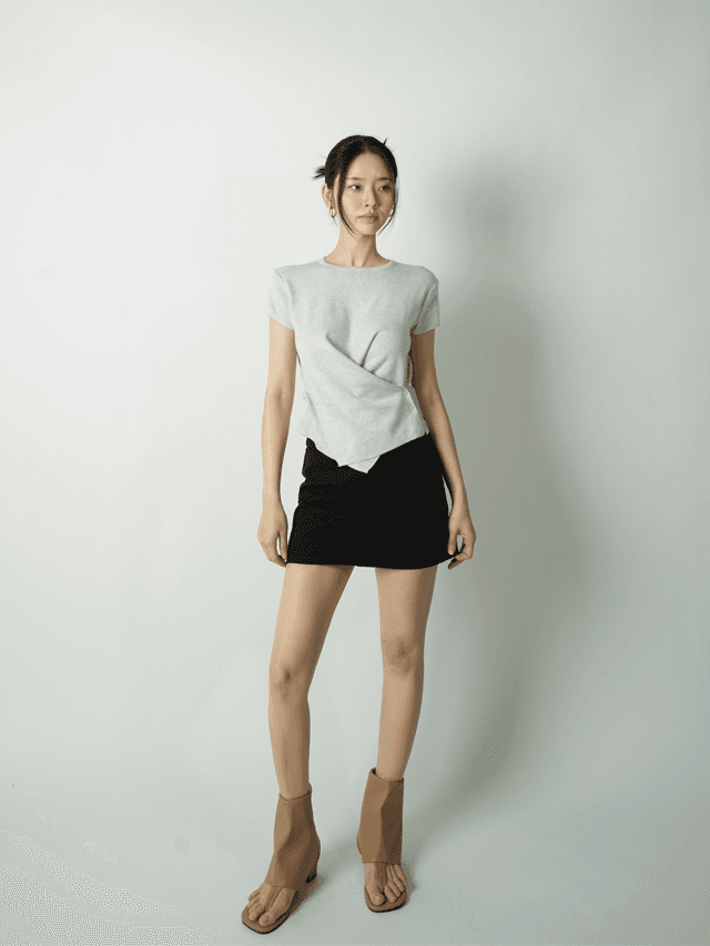 무드 버튼업 티셔츠