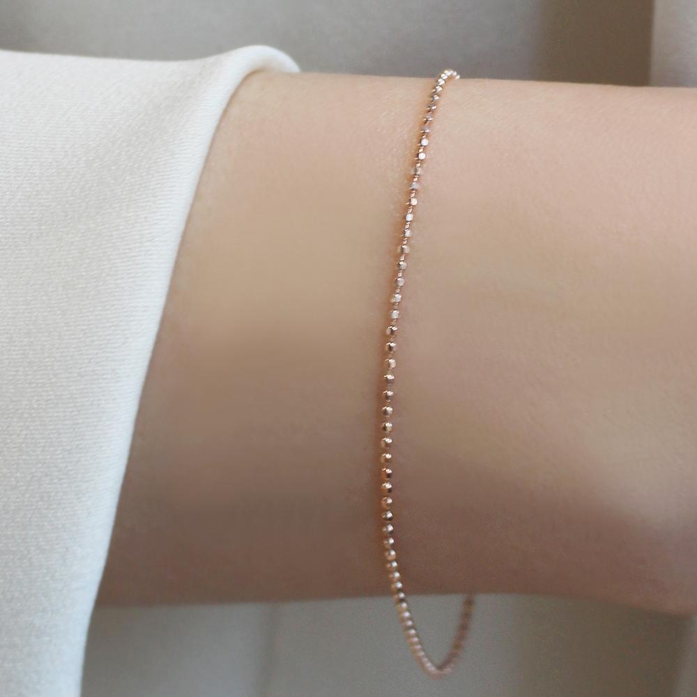 14K 팔각 볼 체인 팔찌(2)