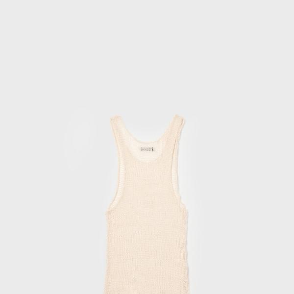 Cotton Knitted Tank - ecru