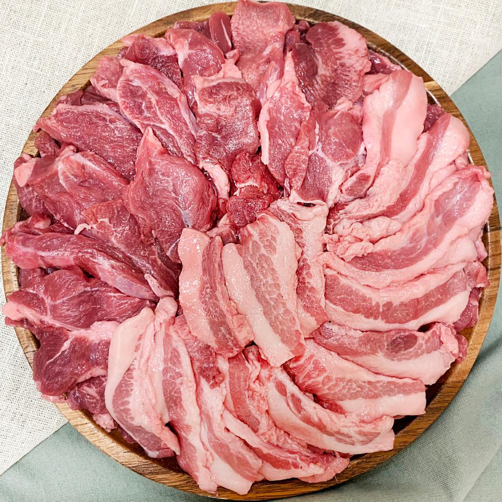 얼리지않은 신선한 김해 뒷고기 1kg 3-4인분 당일가공 국내산 돼지머릿고기 특수부위
