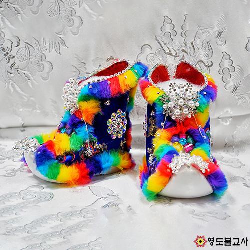 오색털고급동자,동녀신발(유리관포함)-색상3가지