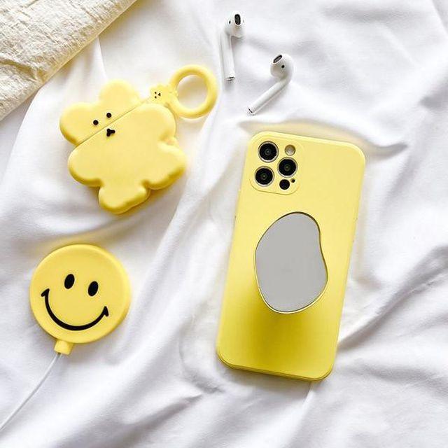 [갤럭시A]컬러 코튼 웨이브 거울 폰톡 케이스 갤럭시 퀀텀2 A32 A33 A53 A42 A52 A51 A71 A10e A21s