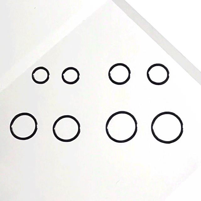 특가 1+1 할인 중 / 블랙 링 원터치 세그먼트 이어링 자유선택 귀걸이 피어싱