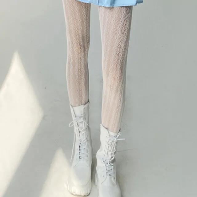 [무대의상/유니크] 플라워 패턴 레이스 망사 스타킹