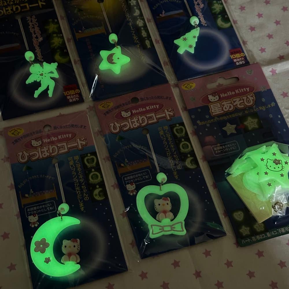 야광 줄 팬던트 키티 별 천사 트리