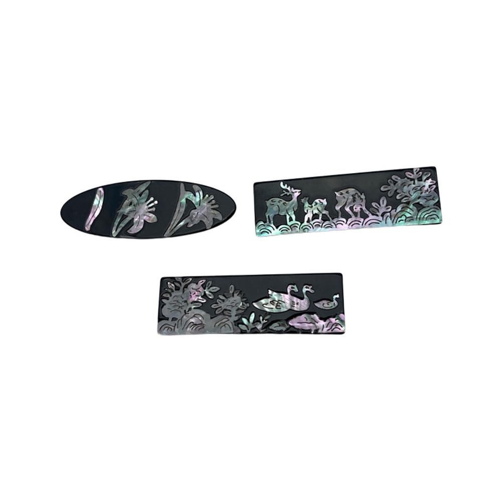 유니크 자개 헤어핀[mother-of-pearl pattern hairpin]