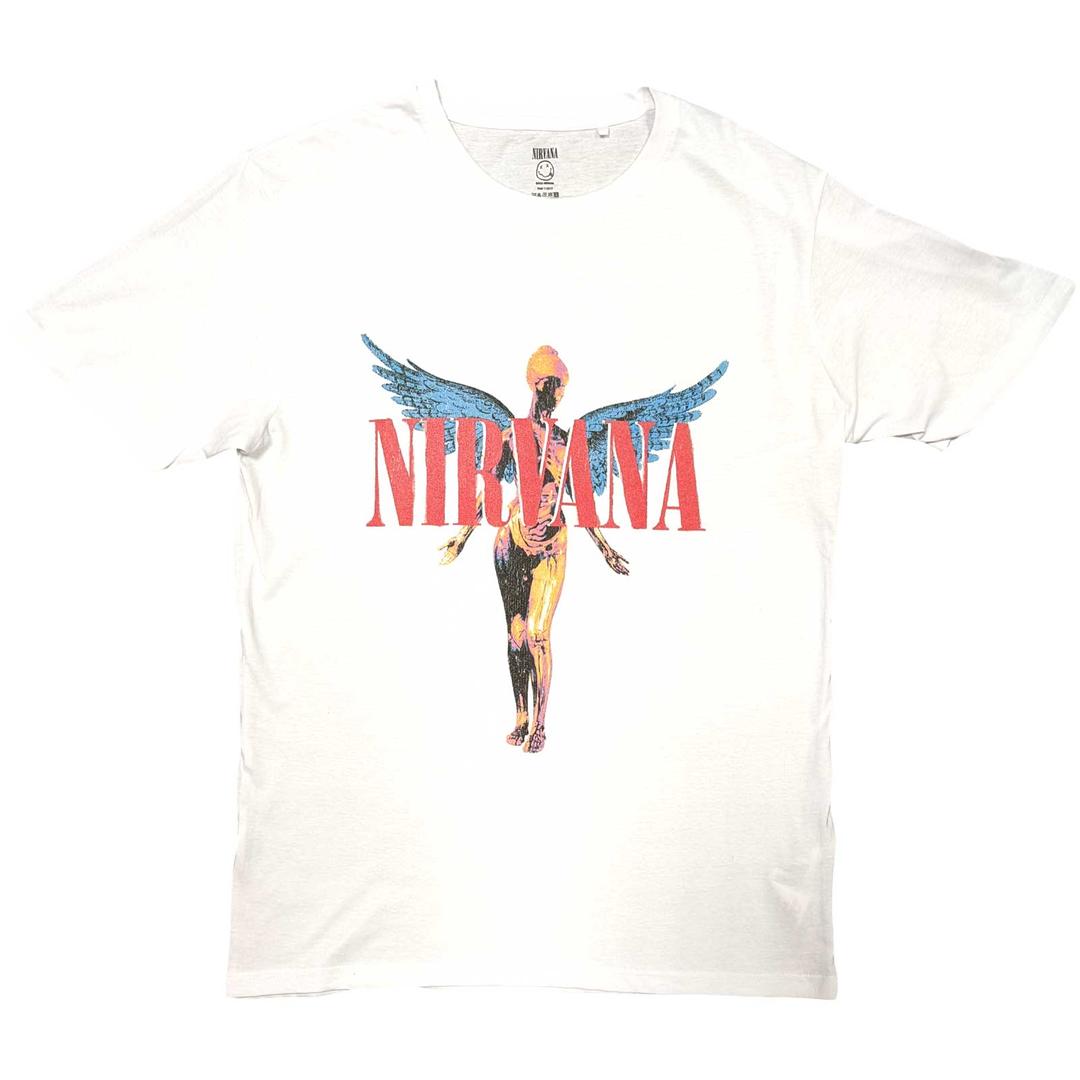 [L,XL,2XL 국내배송] 공식 NIRVANA 너바나 Angelic 반팔 티셔츠 (화이트)