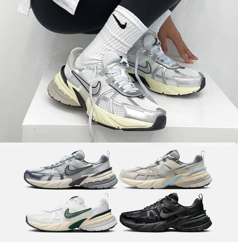 (국내매장판) 나이키 V2K 런 테크 서밋화이트 메탈릭 실버