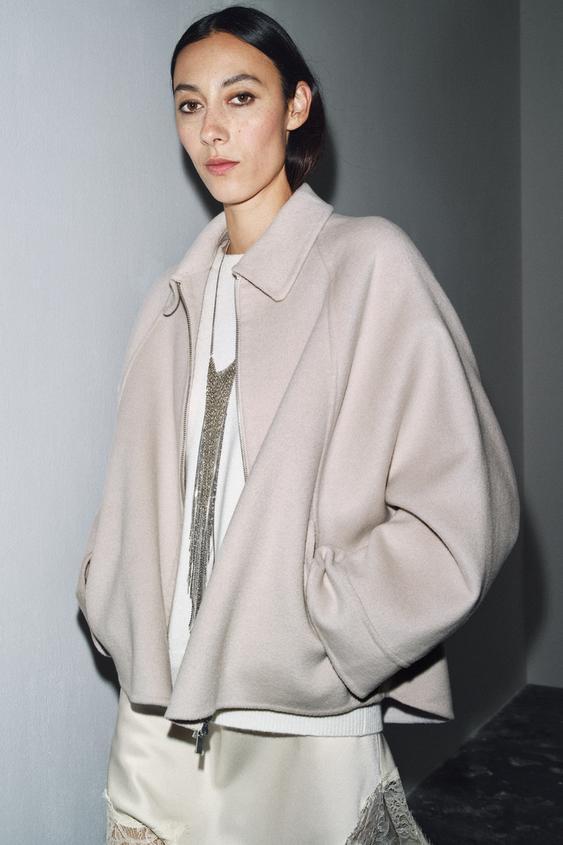 ZW 컬렉션 울 지퍼 재킷