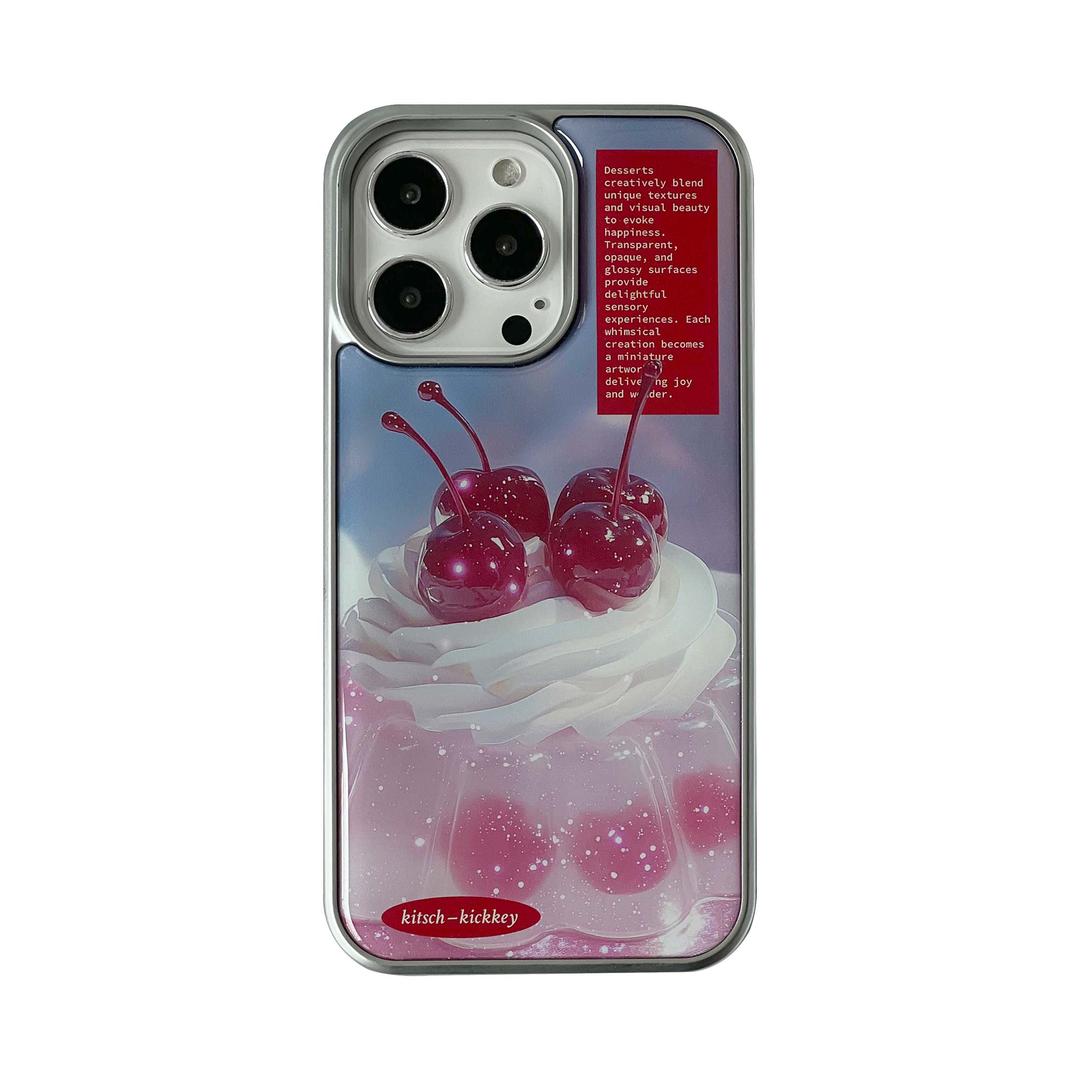 Bubbly Boo Cherry 에폭시 실버 범퍼 케이스