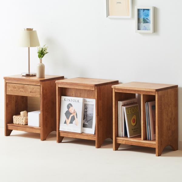 베르데 침대 옆 선반 미니 원목 침대 협탁