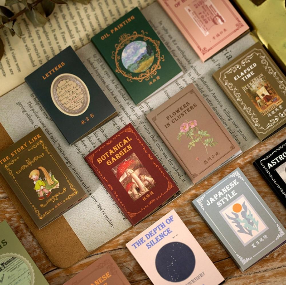 11가지 빈티지/레트로/티켓 트레이싱지 도안 다꾸 떡메모지