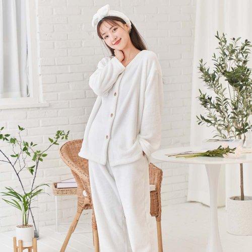 여성 잠옷 극세사 구름 세트