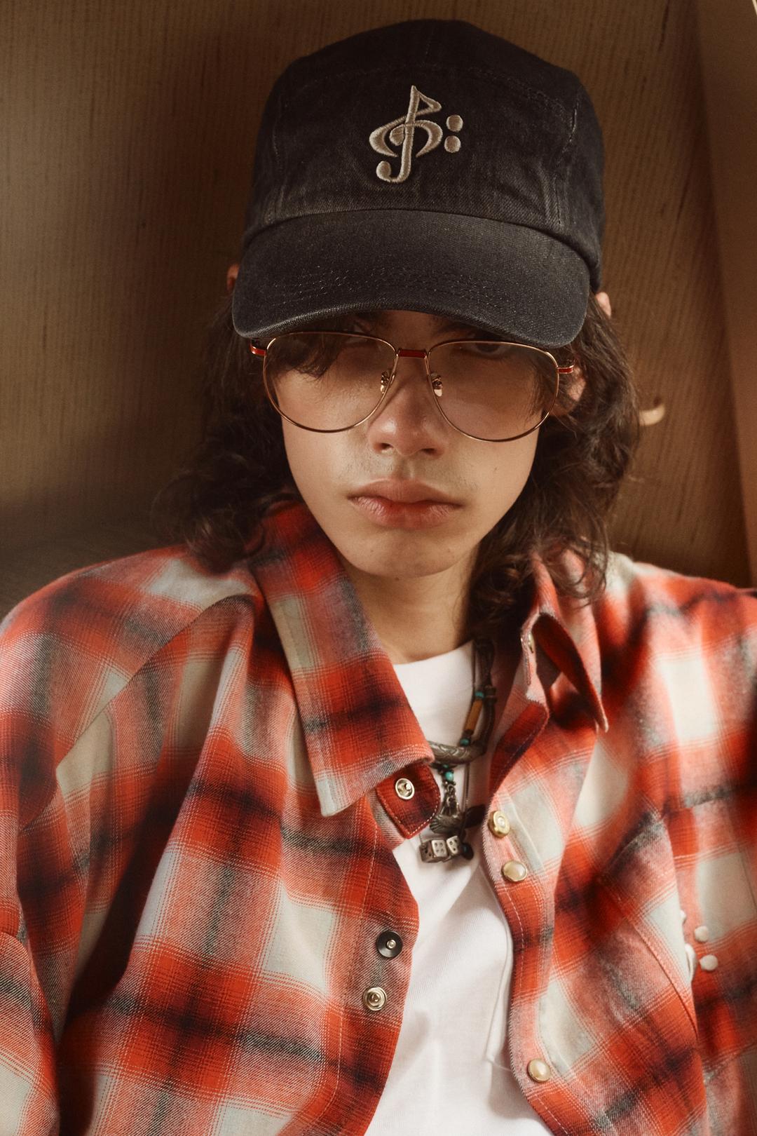 WASHED DENIM CAMP CAP BLACK