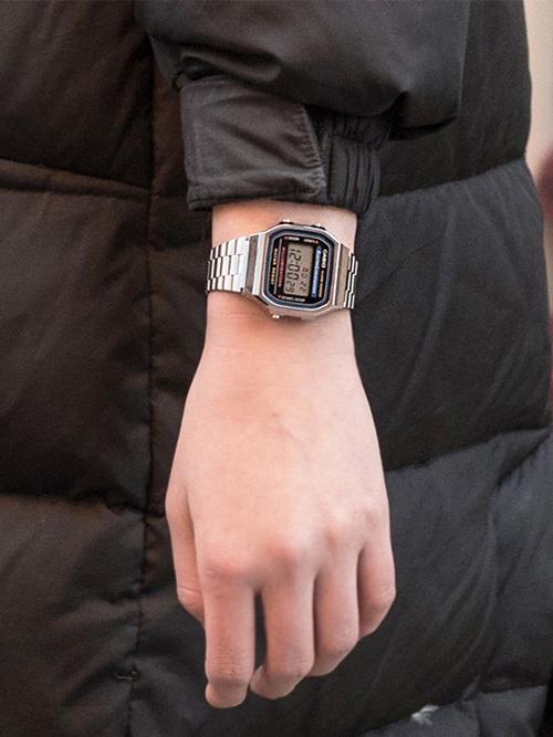 [CASIO] 카시오 빈티지메탈시계 빈티지디지털 레트로실버B