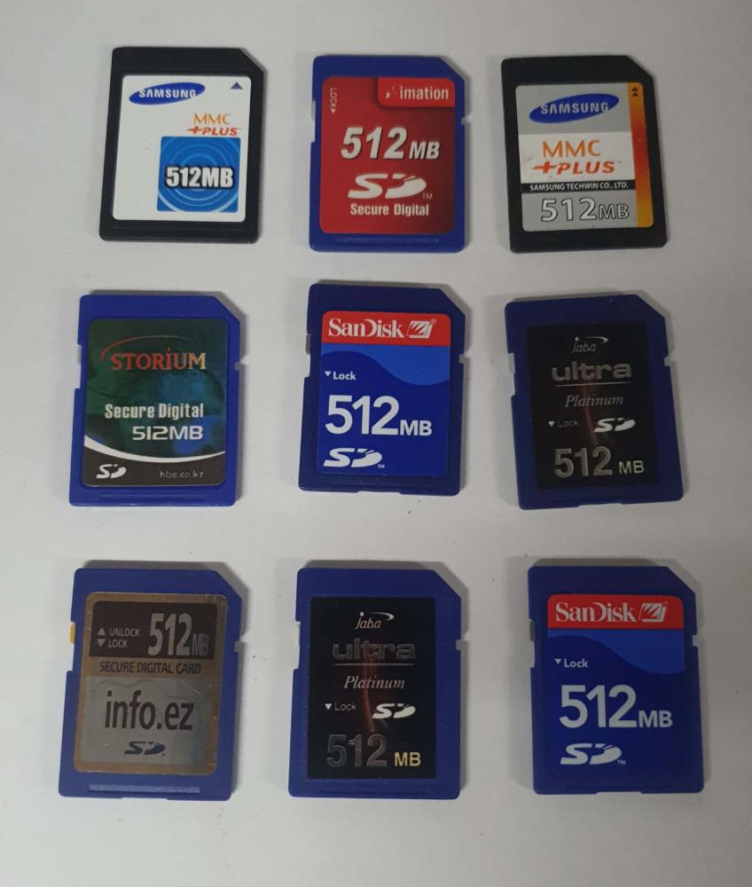 [중고][메모리카드] SD 카드 512MB