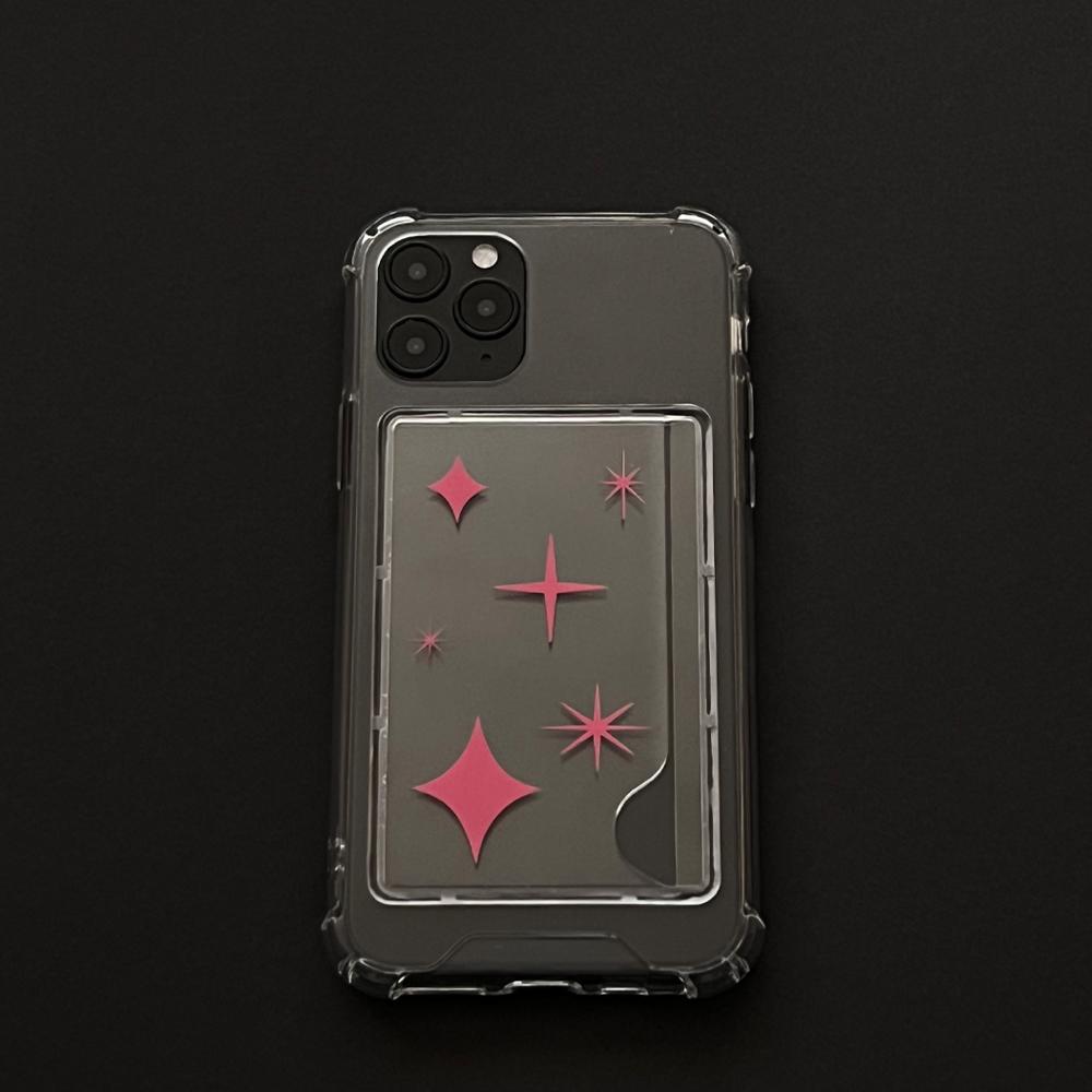 Card pocket jelly case - New star