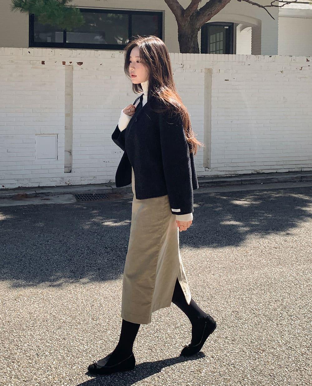 [주문폭주/CRKO] 레인 코듀로이 스커트 / 하객룩 h라인 스커트