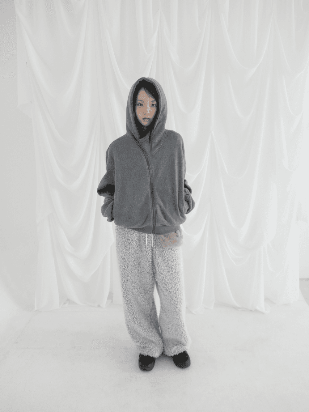 fleece finger hoodie