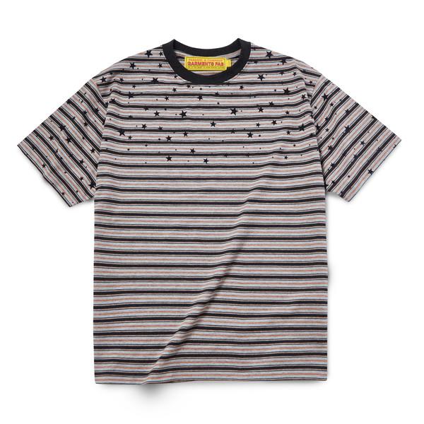 Star Floking Stripe Tee (CHARCOAL)