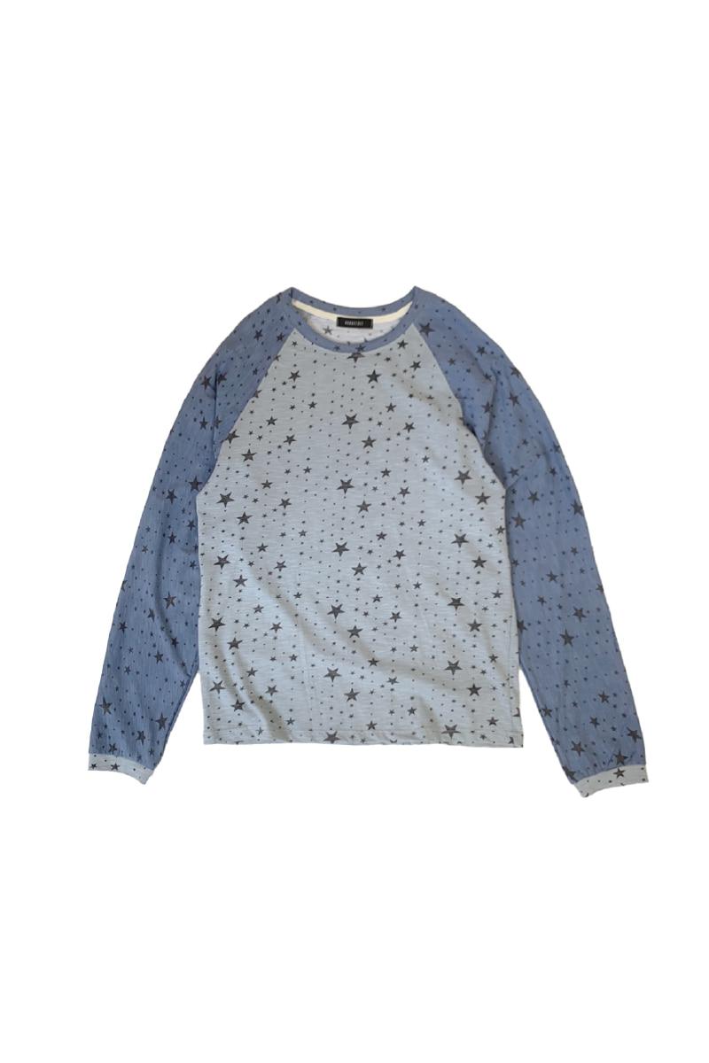 Star Raglan Sleeve Tee (Sky blue/blue)