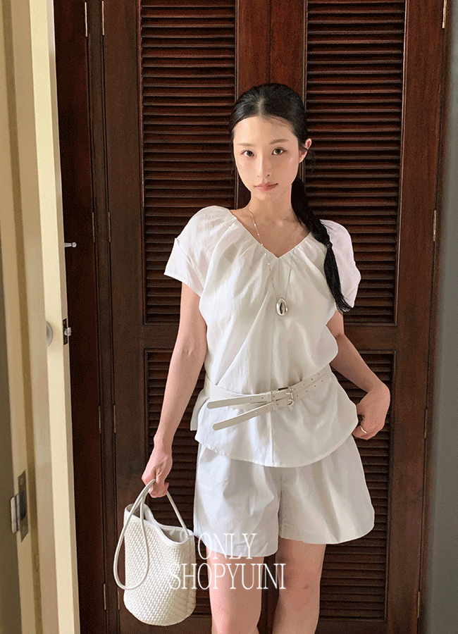 유이니 [오늘출발/모델소장/고급미✨] Unna shirring blouse (4color)
