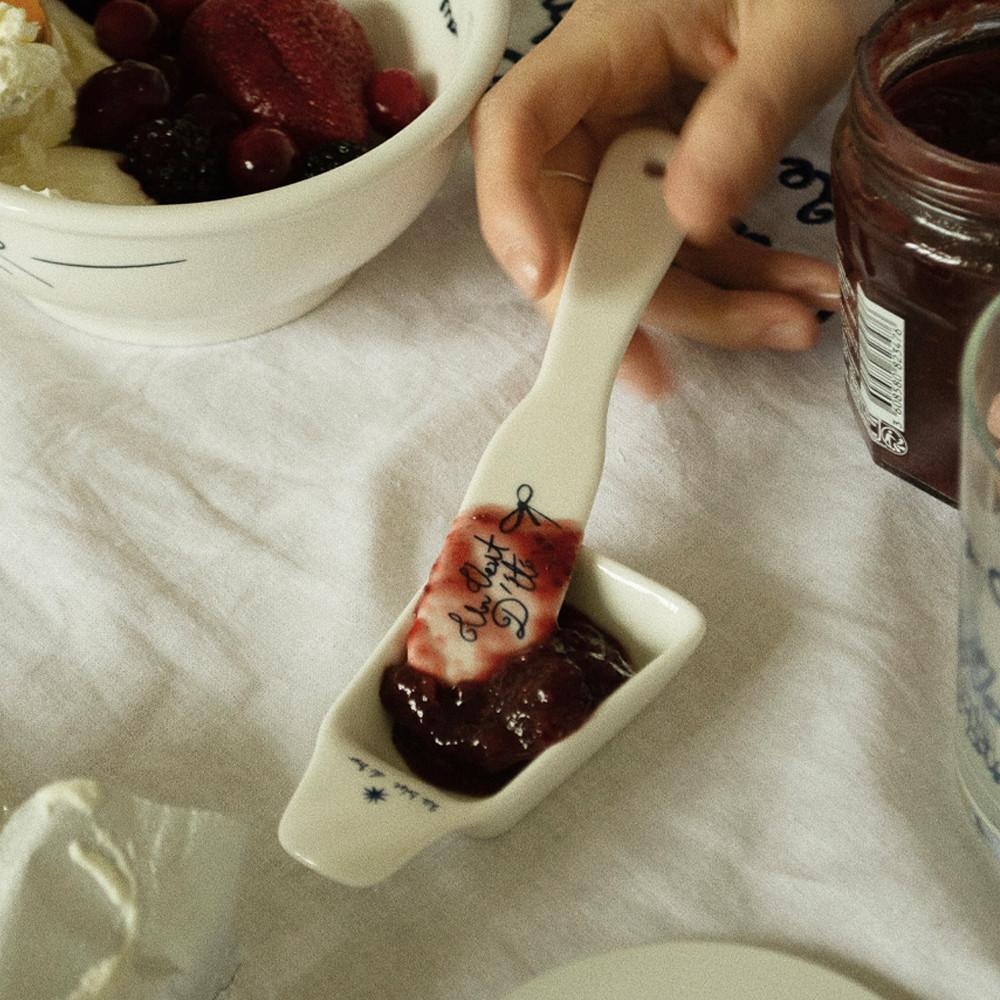 [바캉스에떼] 도자기 나이프 잼 스프레더 레터링 버터나이프