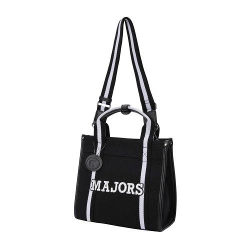 [The Majors] 배색 스트랩 캔버스 토트백_LGBAX23021BKX