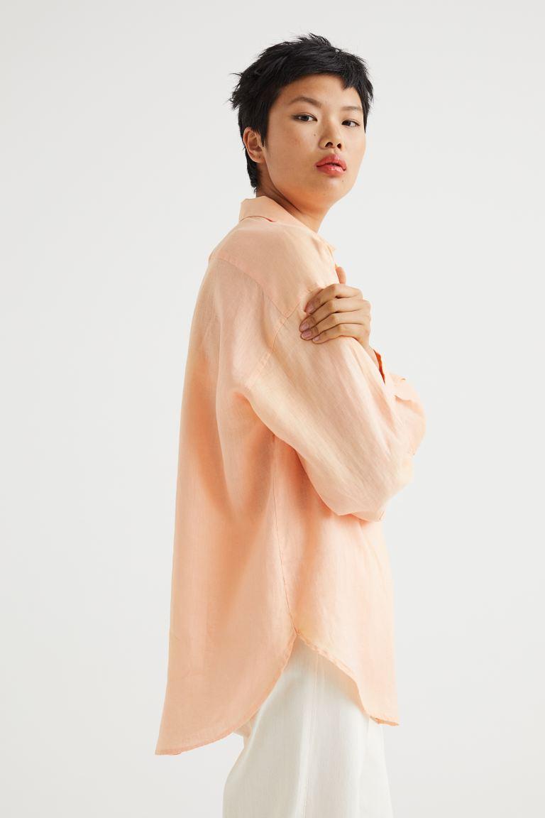 오버사이즈 리넨 셔츠
