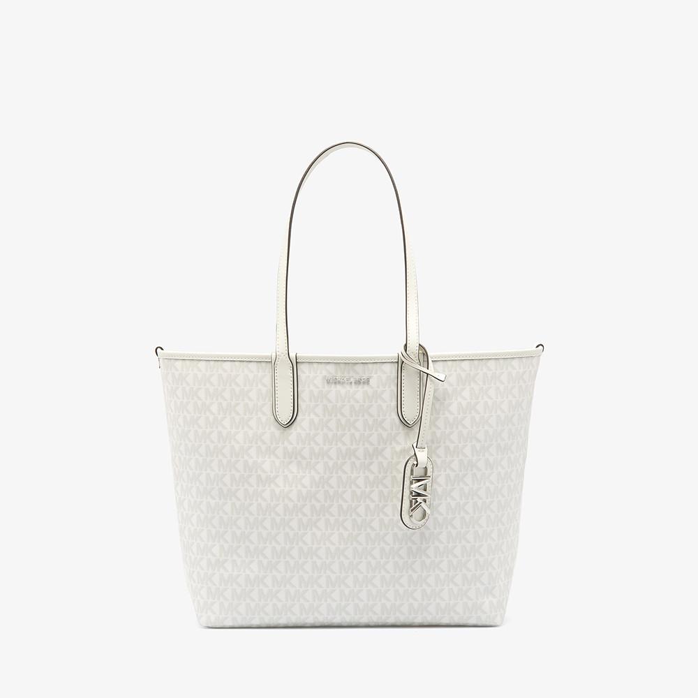 엘리자 라지 코튼 PVC 토트 30S3SZAT7V2277