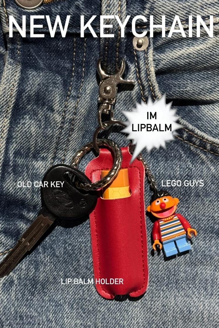 Lip holder key chain