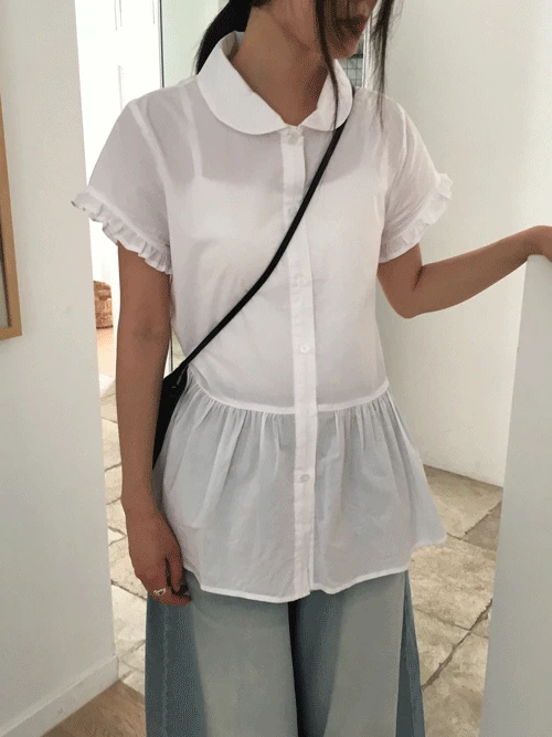 멜로 프릴 블라우스 (2colors)